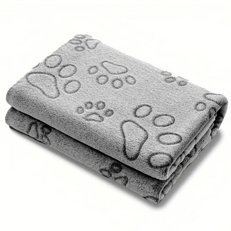 Plush Paw Print Blanket