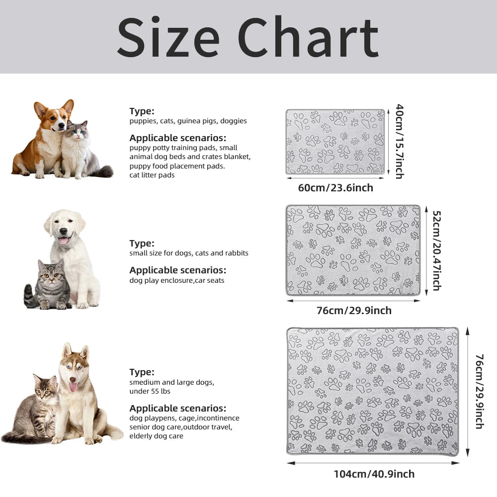 Plush Paw Print Blanket