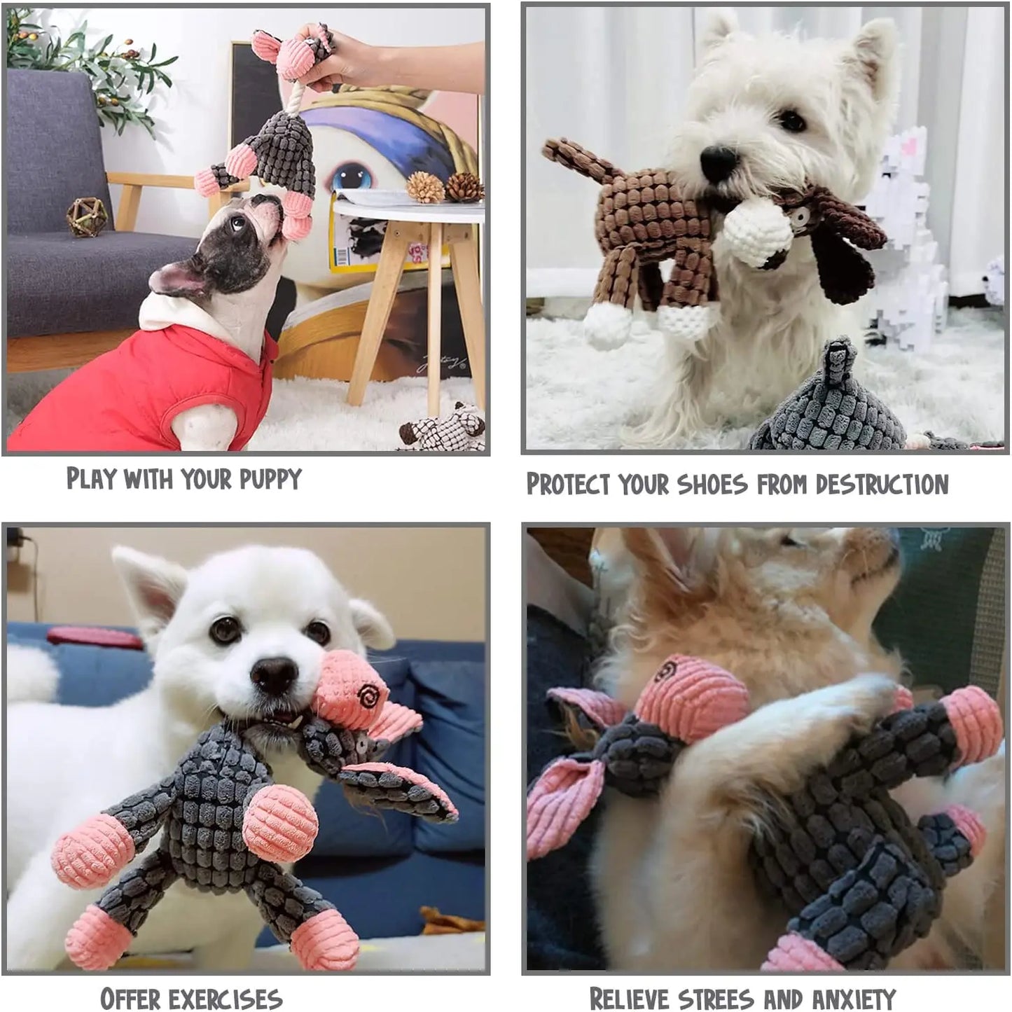Monkey Bear Ox Donkey Sheep Dog Plush