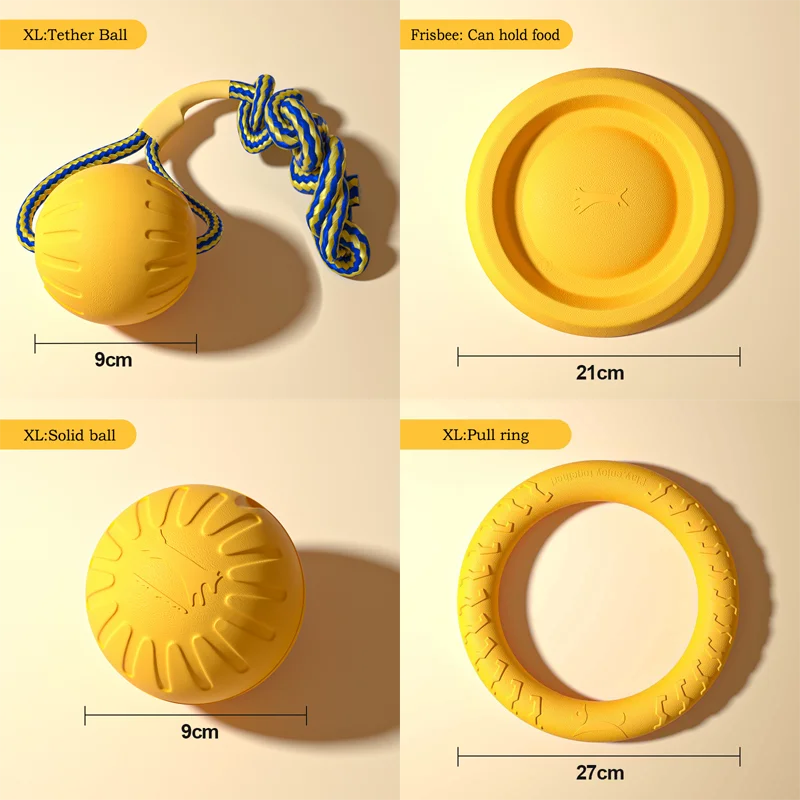 Durable Flying Disc + Ball + Tug Rope
