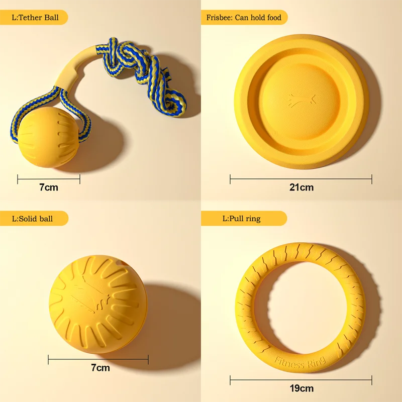 Durable Flying Disc + Ball + Tug Rope