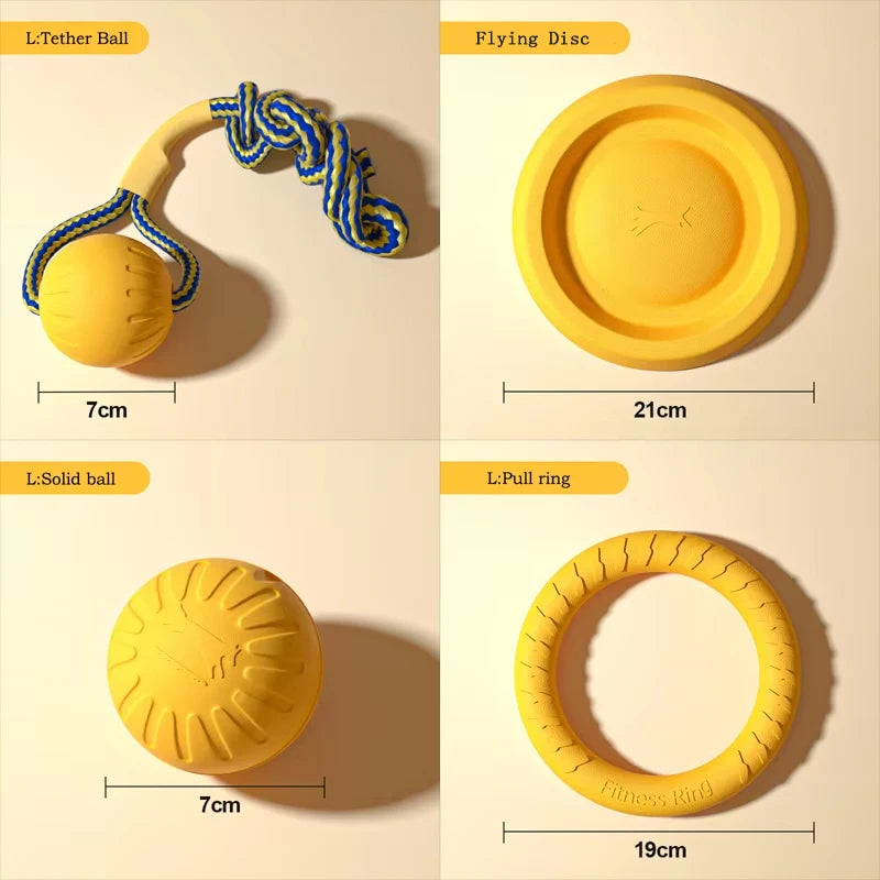 Durable Flying Disc + Ball + Tug Rope