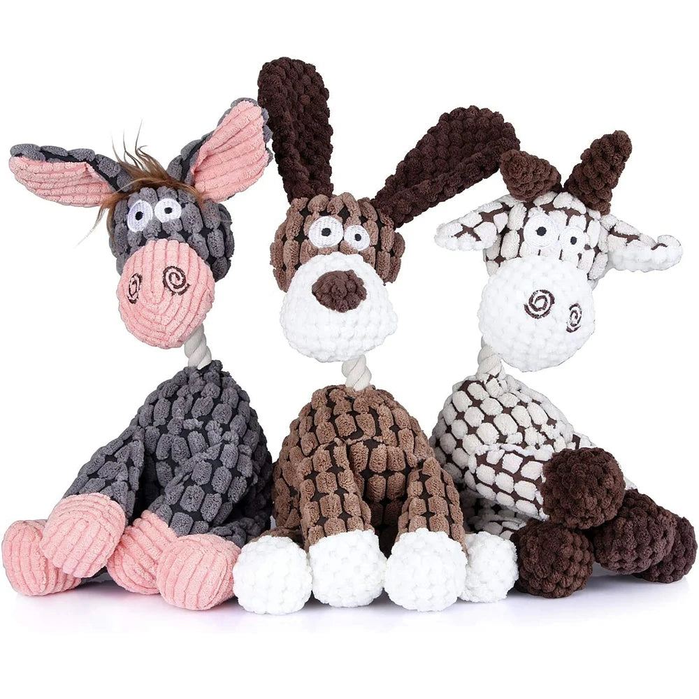 Monkey Bear Ox Donkey Sheep Dog Plush