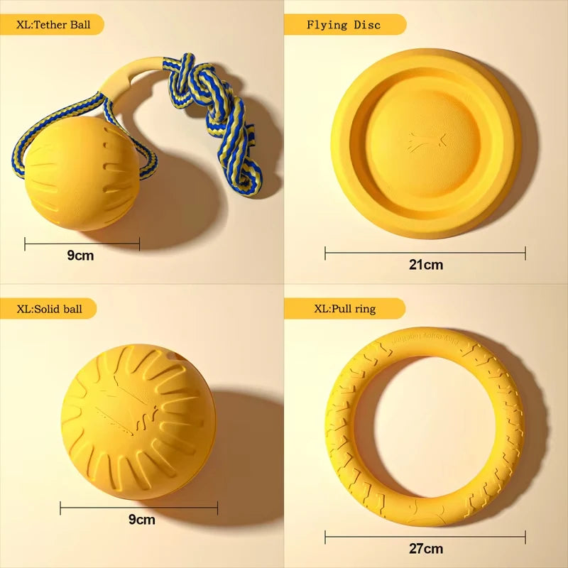 Durable Flying Disc + Ball + Tug Rope