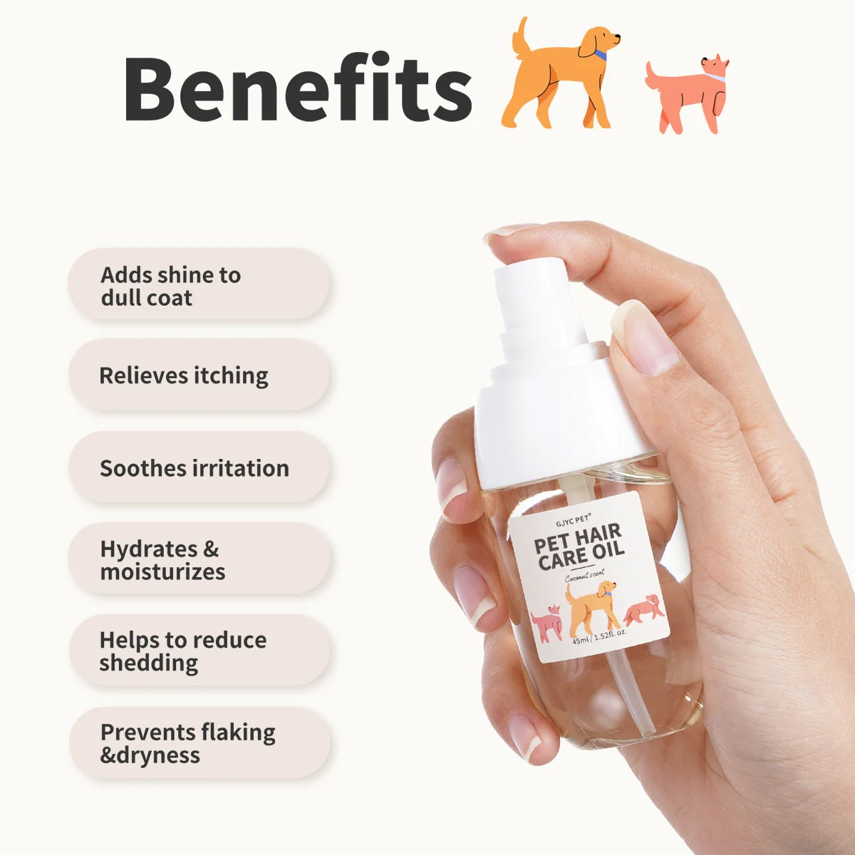 Pet Hair Oil Spray